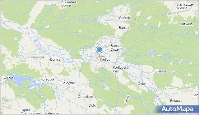 mapa Kadłub, Kadłub gmina Strzelce Opolskie na mapie Targeo